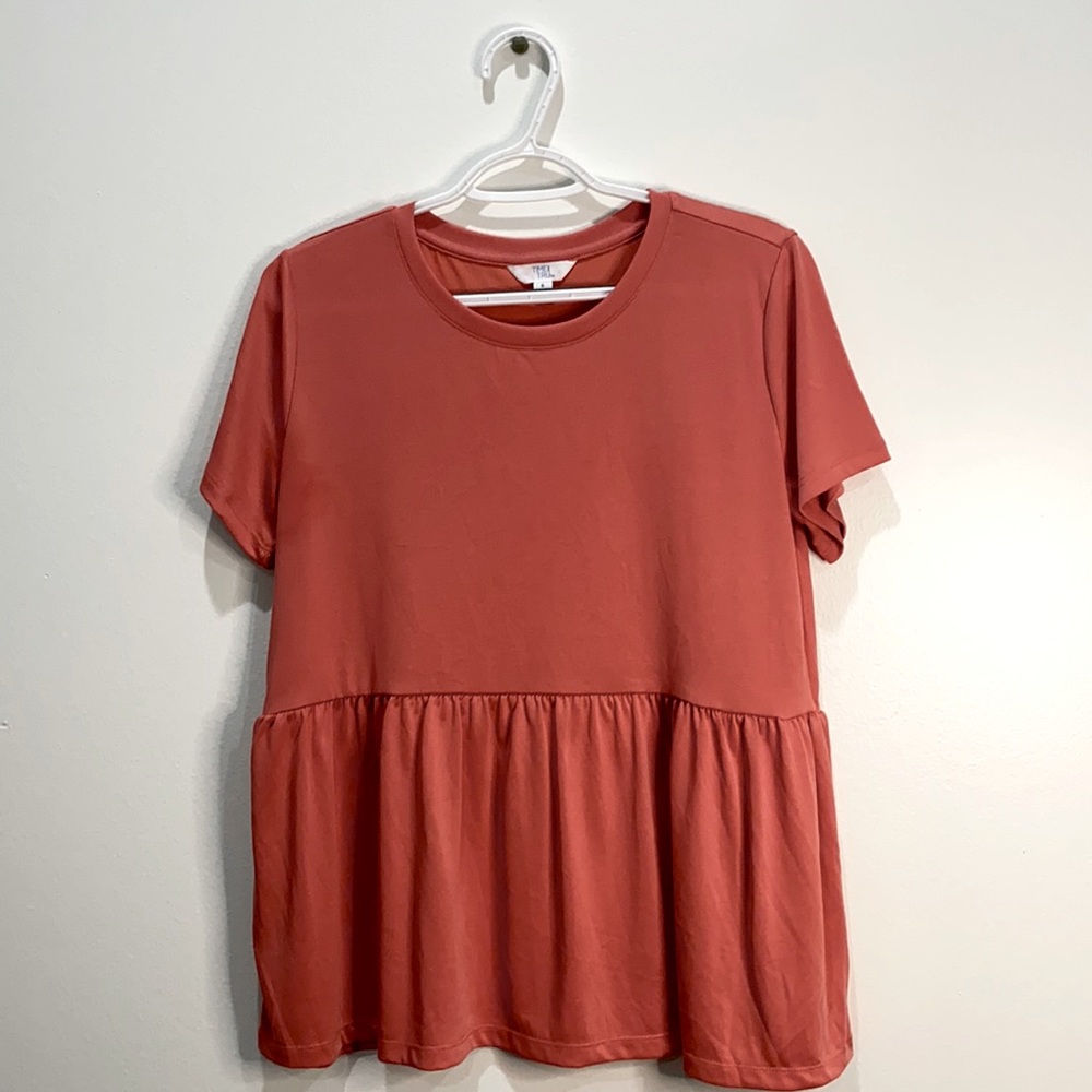 Women’s Rusty Orange Tunic Top SIze SM